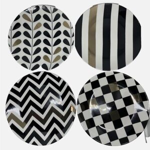 MACY’s Pai 4-pcs Canape/Dessert Embellished 14K Gold Patterned Plates #1225255